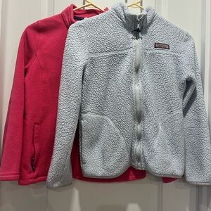 Lot/Bundle of 2 Vineyard Vines Fleece Jackets - Size L (14)